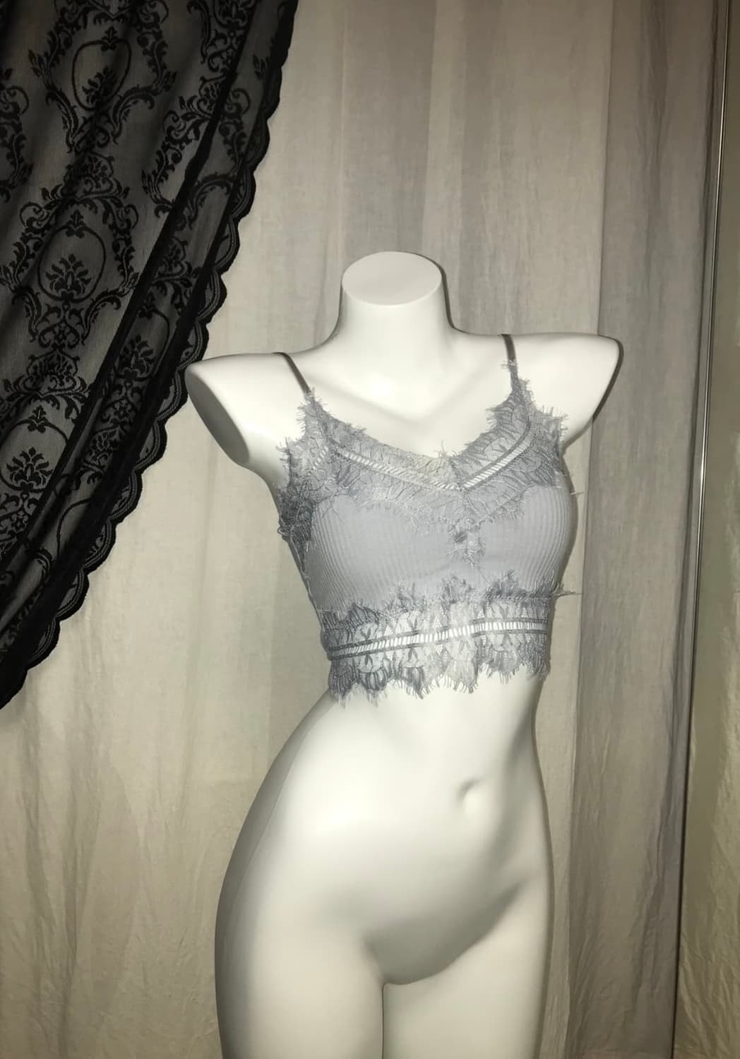 체리퀴리 레이스 브라탑 화이트/핑크/소라/네이비 쓰리타임즈포어링애즈온갸루 상품이미지2