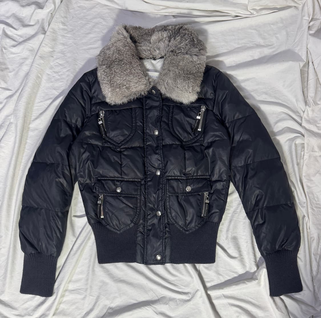 I blues club 멀티 포켓 퍼 칼라 다운 자켓 y2k lgb  상품이미지1