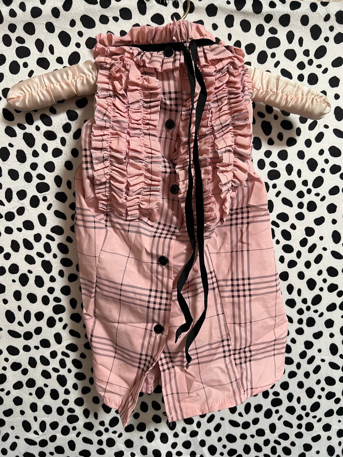 갸루 홀터넥 민소매 프릴 셔츠 탑 히나모리아무깔  상품이미지1