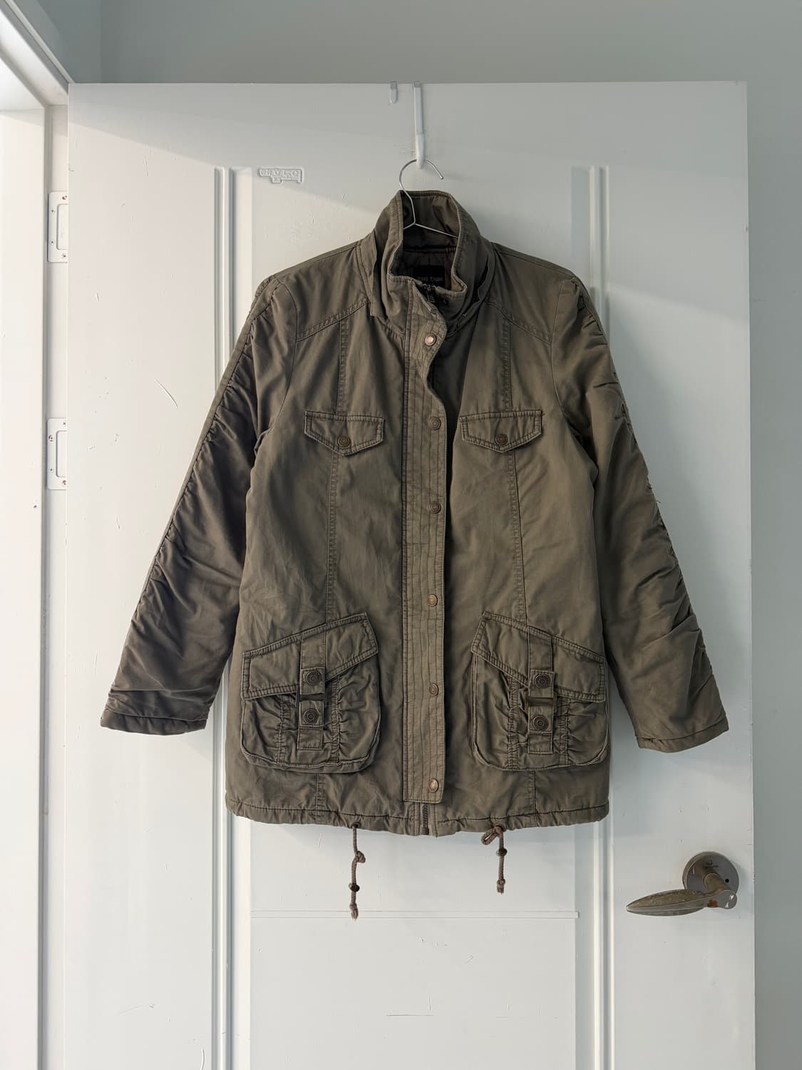 일본빈티지 y2k 카키 셔링점퍼 상품이미지5