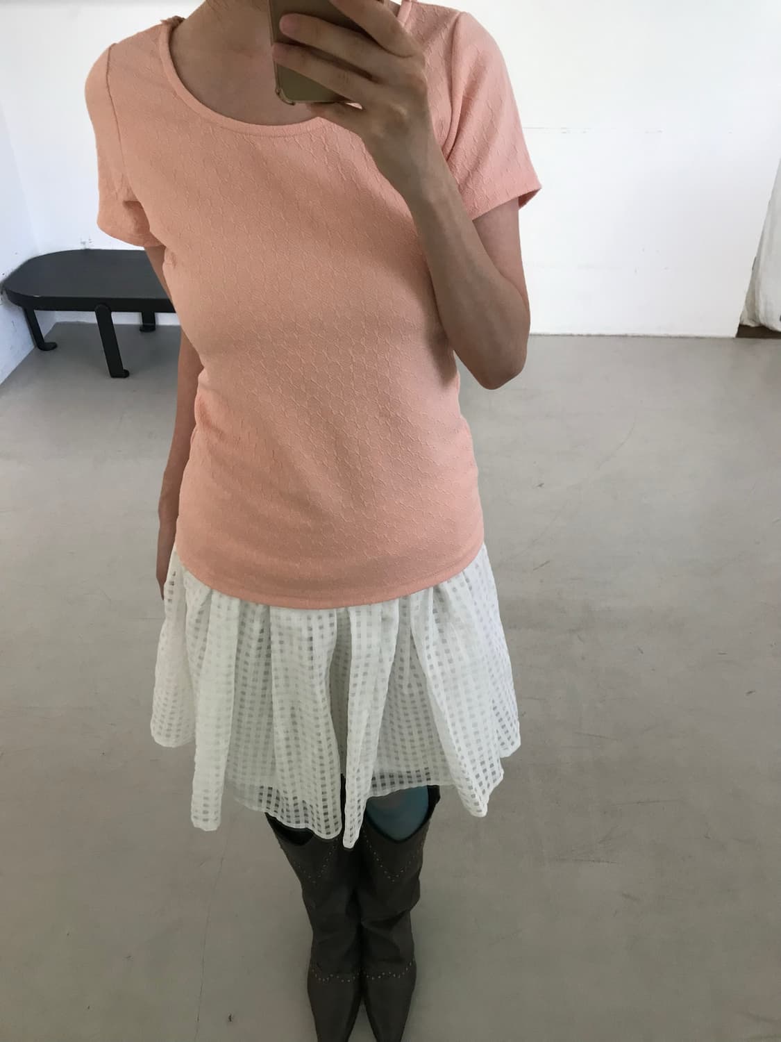 vintage peach lace top 상품이미지5