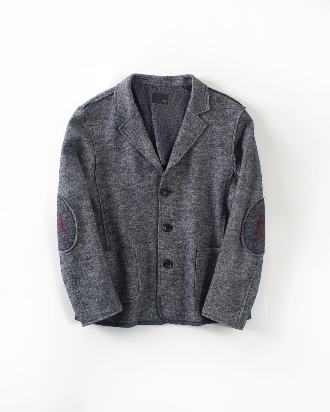 팬디 Fendi 빈티지 울 코튼 FF네이비 싱글 자켓 상품이미지1