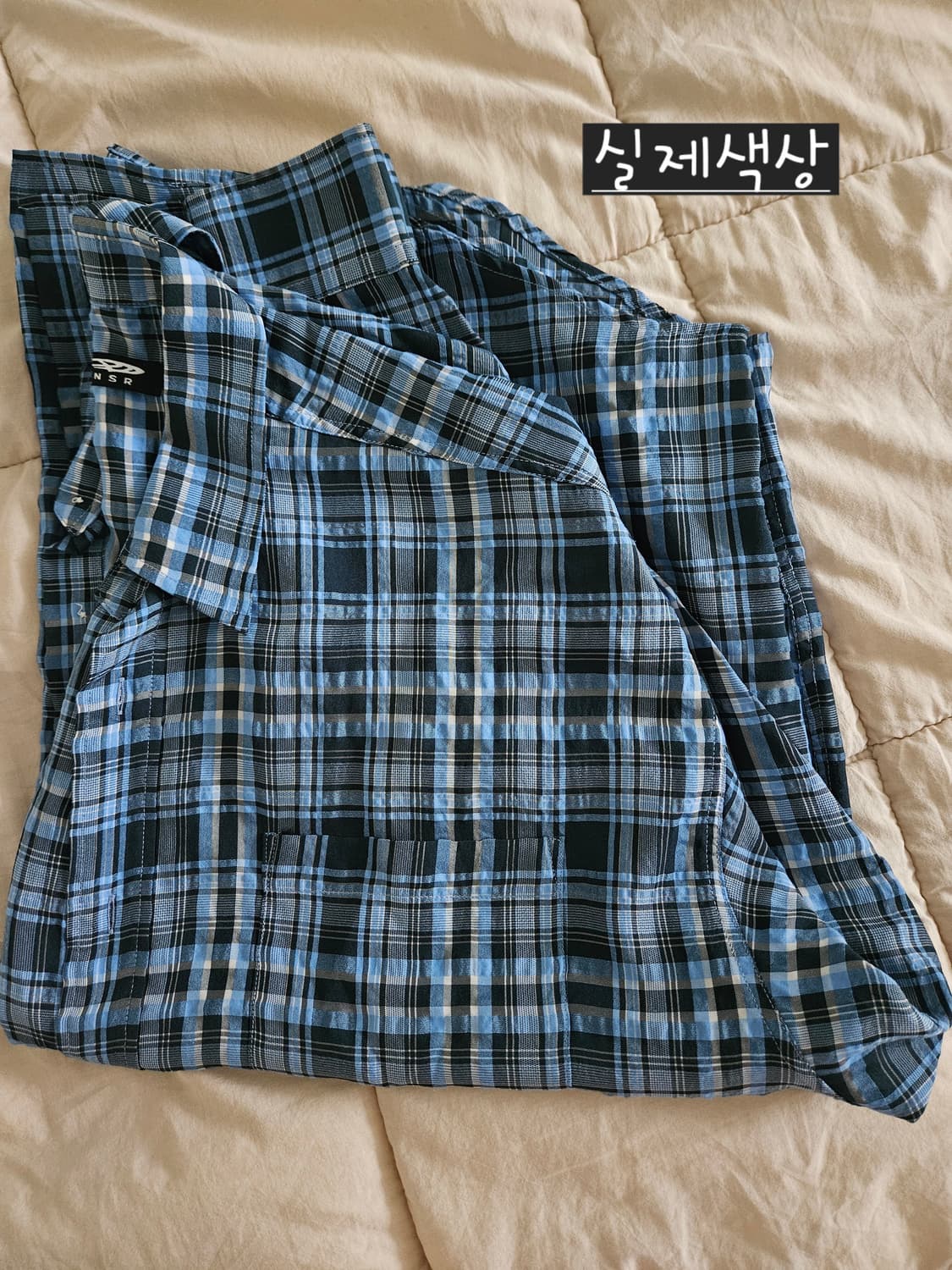 DNSR 오버사이즈 체크 셔츠 블루 xs 상품이미지7
