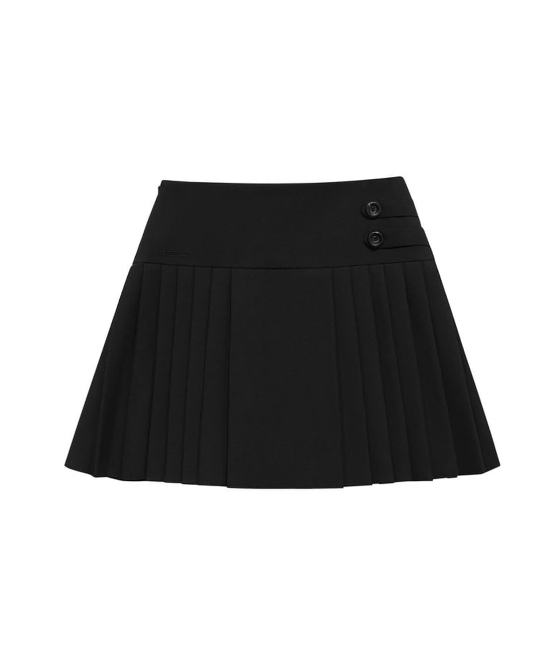 미레코 DIAGONAL TWO BUTTON PLEATS SK BLACK  상품이미지1