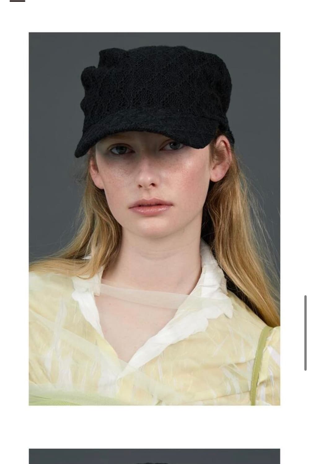 Awesomeneeds -SCARF CAP_LACE BLACK 상품이미지3