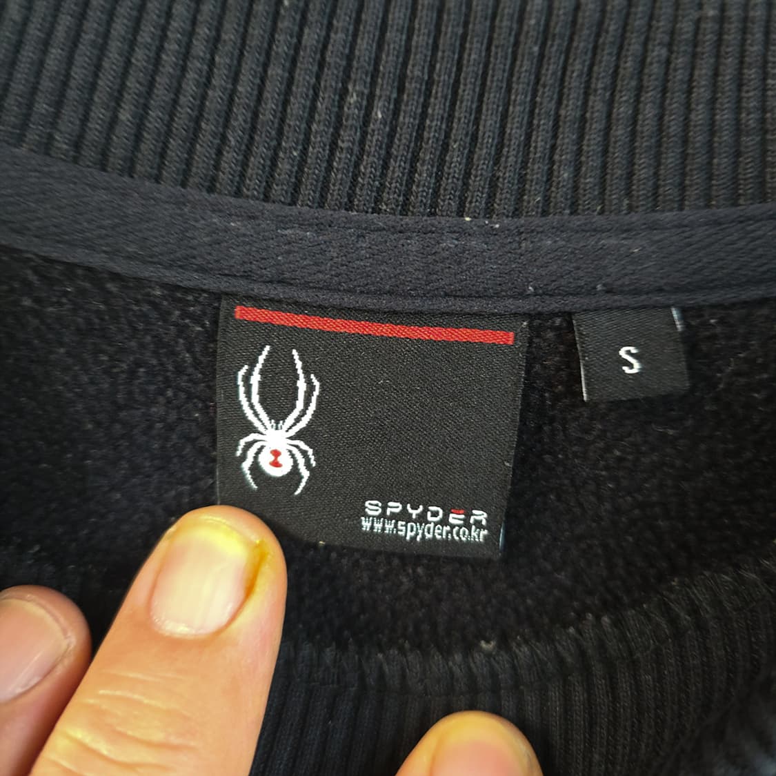 스파이더(SPYDER) 스파이더 로고 맨투맨 블랙 S 상품이미지6