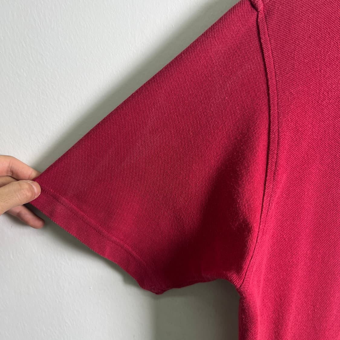 버버리 빈티지 레드 노바 체크 반팔 폴로 셔츠 M 상품이미지6