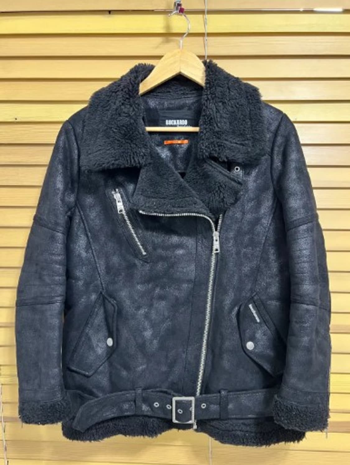 버커루 여성 인조양털무스탕하프코트 상품이미지2