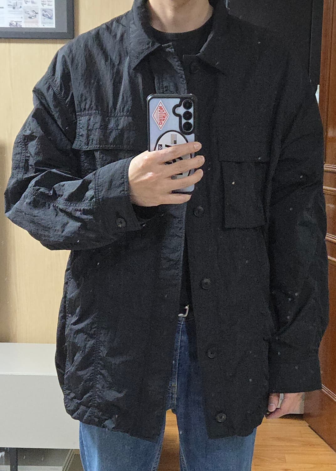 (착샷) 일꼬르소 오버핏 나일론 셔츠 자켓 상품이미지9