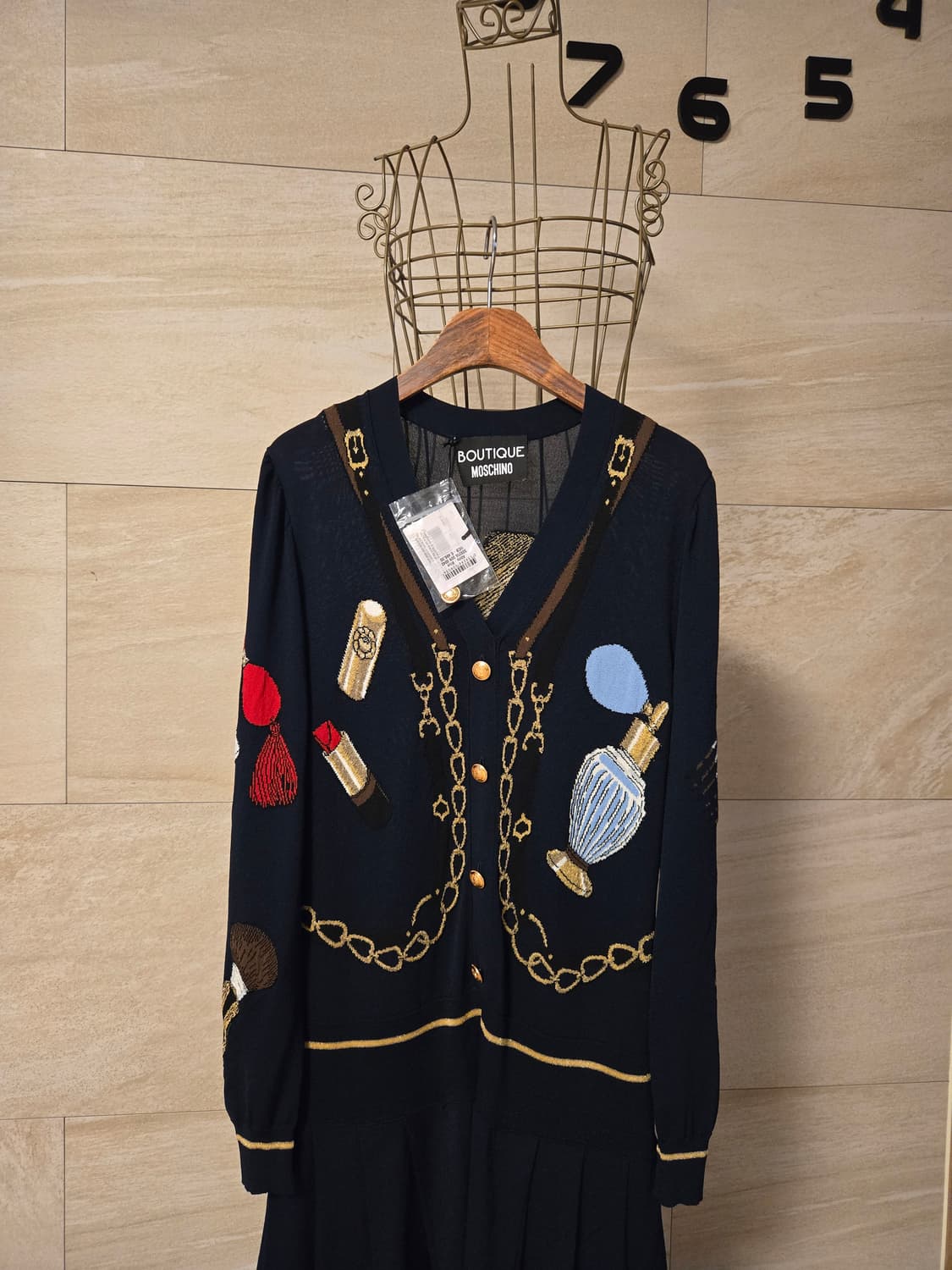 [미착용/42] 모스키노 플리츠 니트 원피스 상품이미지2