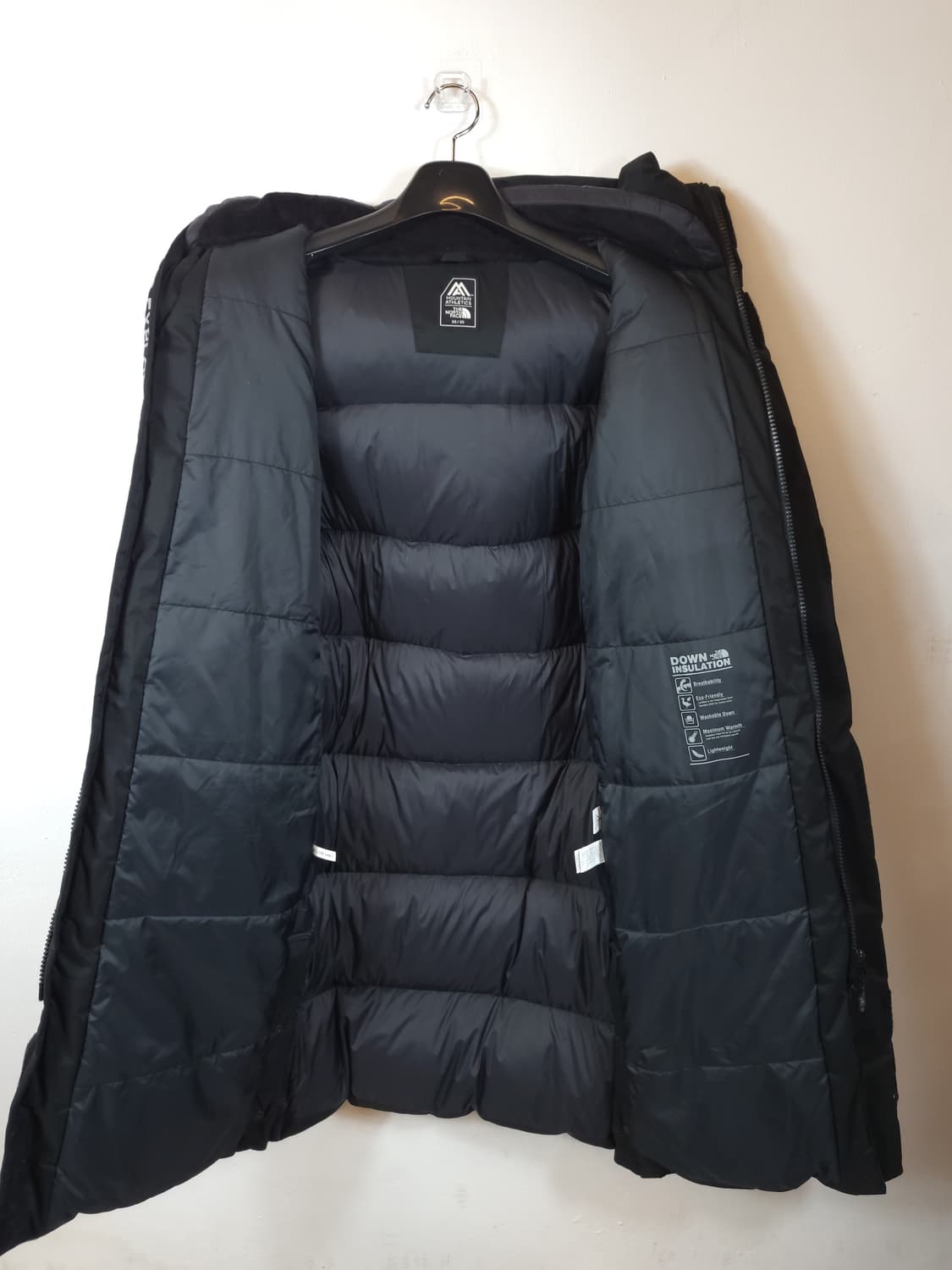 노스페이스 매장정품 덕다운후드롱패딩 85 XS(85-90) 새제품급 상품이미지6