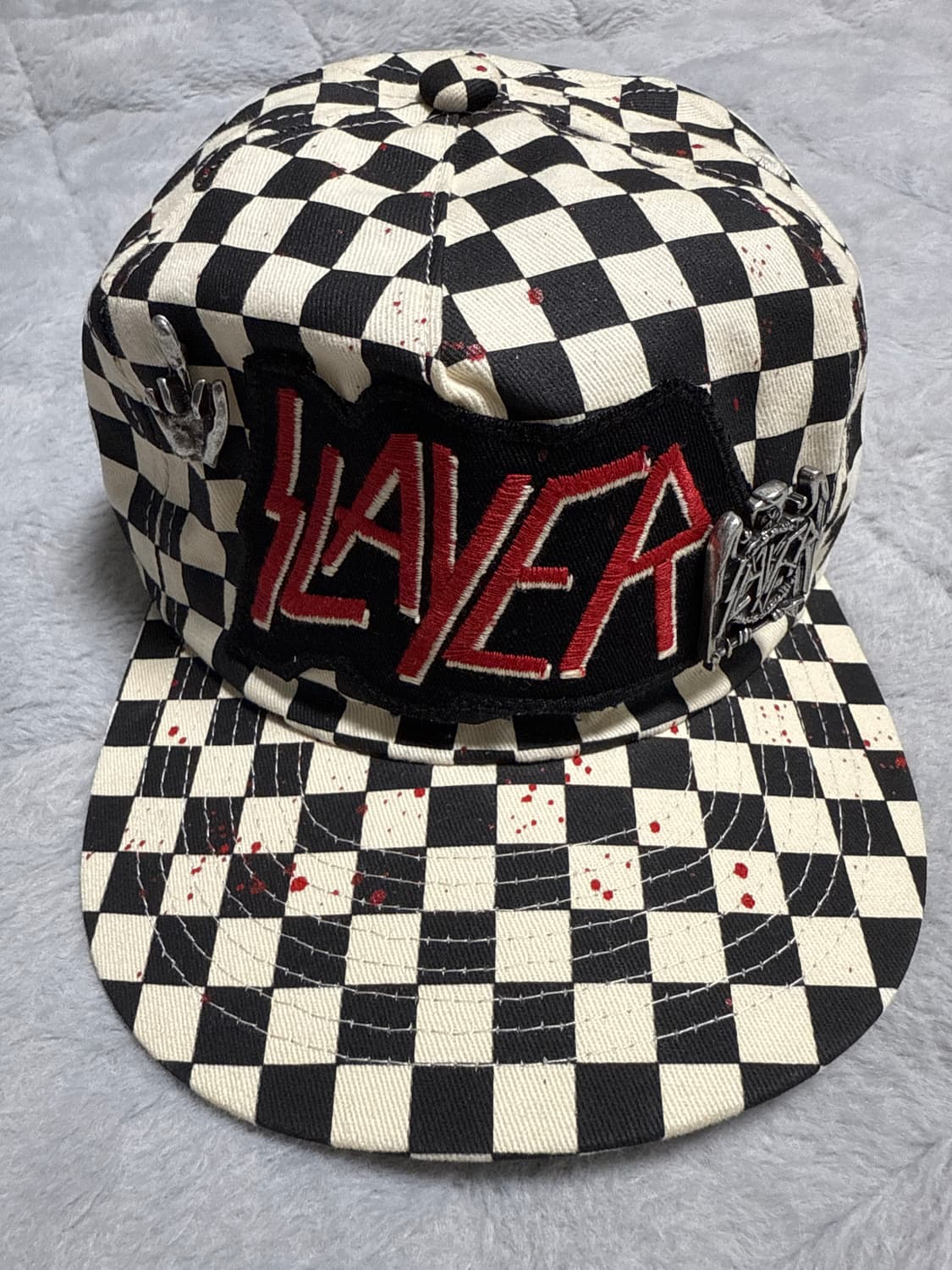 MadeWorn 체커보드 뱃지 페인팅디테일 볼캡 상품이미지2