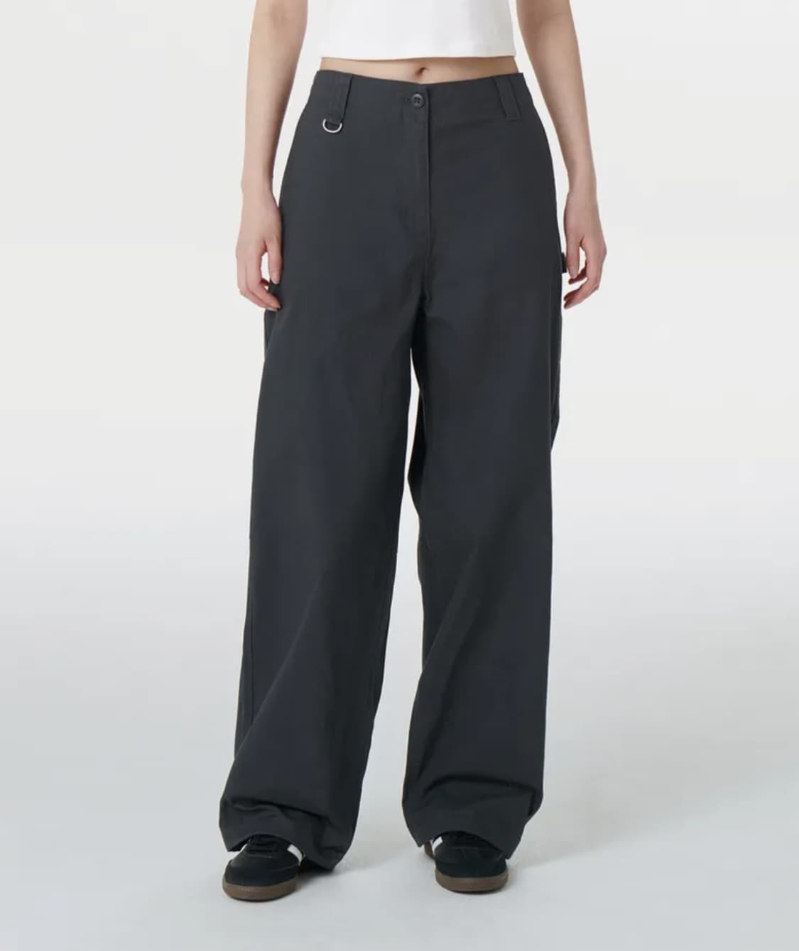 무신사 스탠다드 우먼 와이드 카펜터 팬츠 [다크 그레이] 상품이미지1