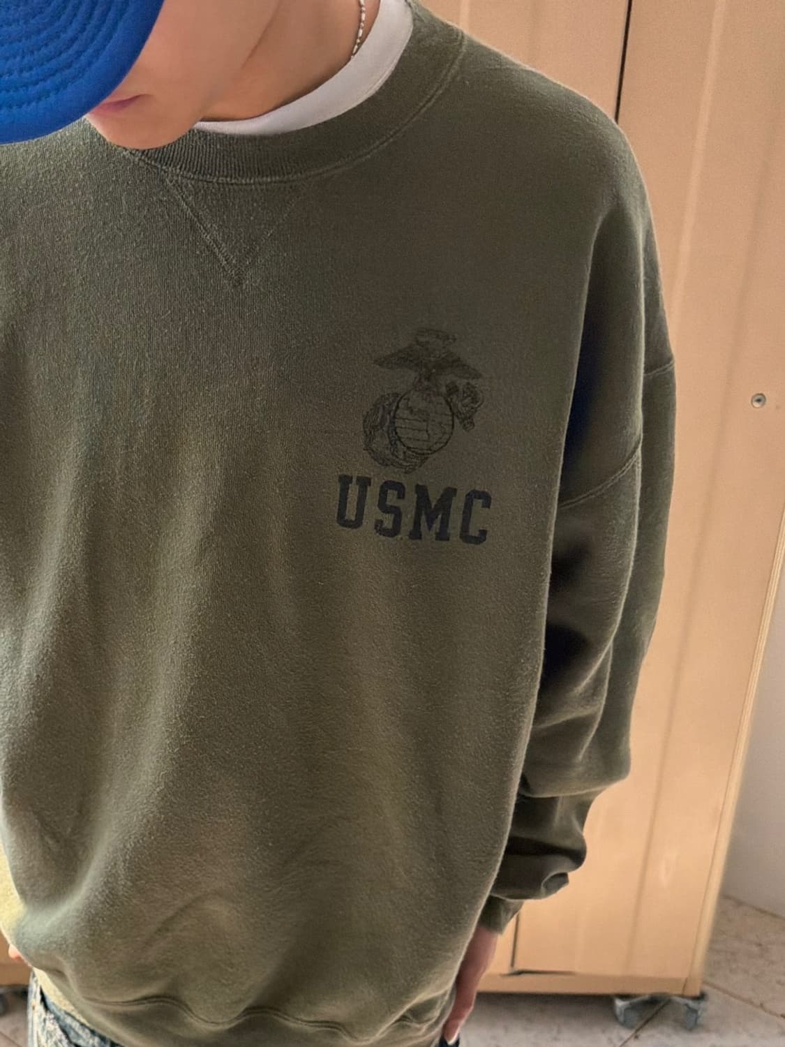 밀리터리 USMC 후드티 카키 상품이미지4