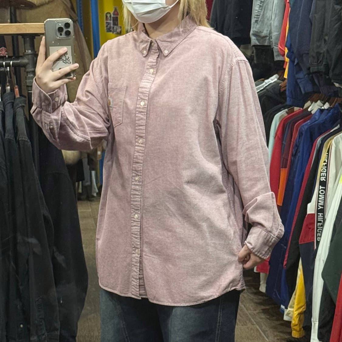 [HI] 칼하트 긴팔 셔츠 핑크 상품이미지4