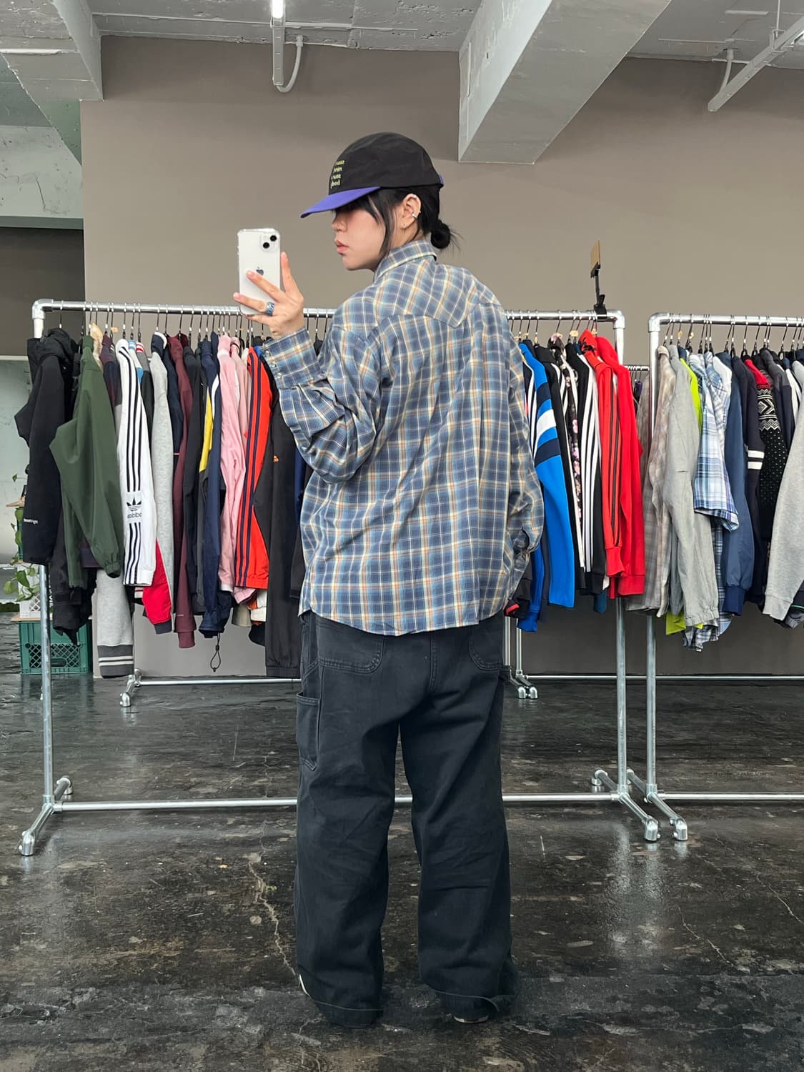 랭글러 웨스턴 체크 셔츠 상품이미지5