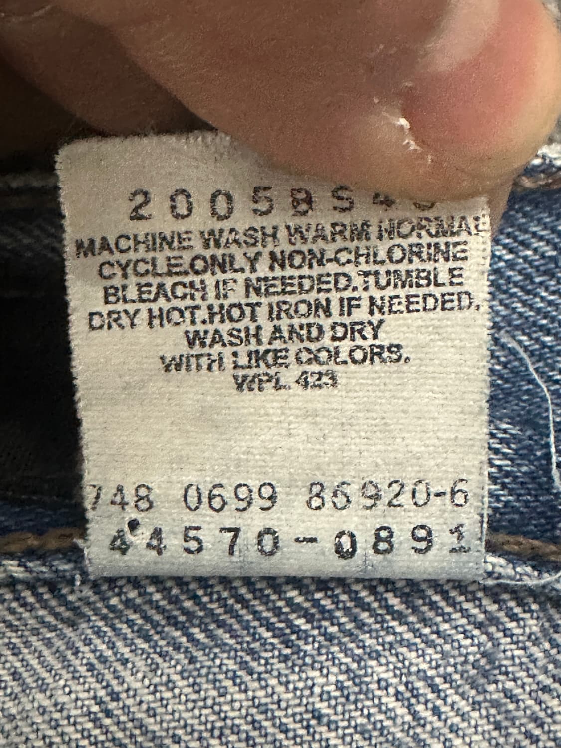 1999' 리바이스 실버탭 배기핏 데님 팬츠 36x32 상품이미지7