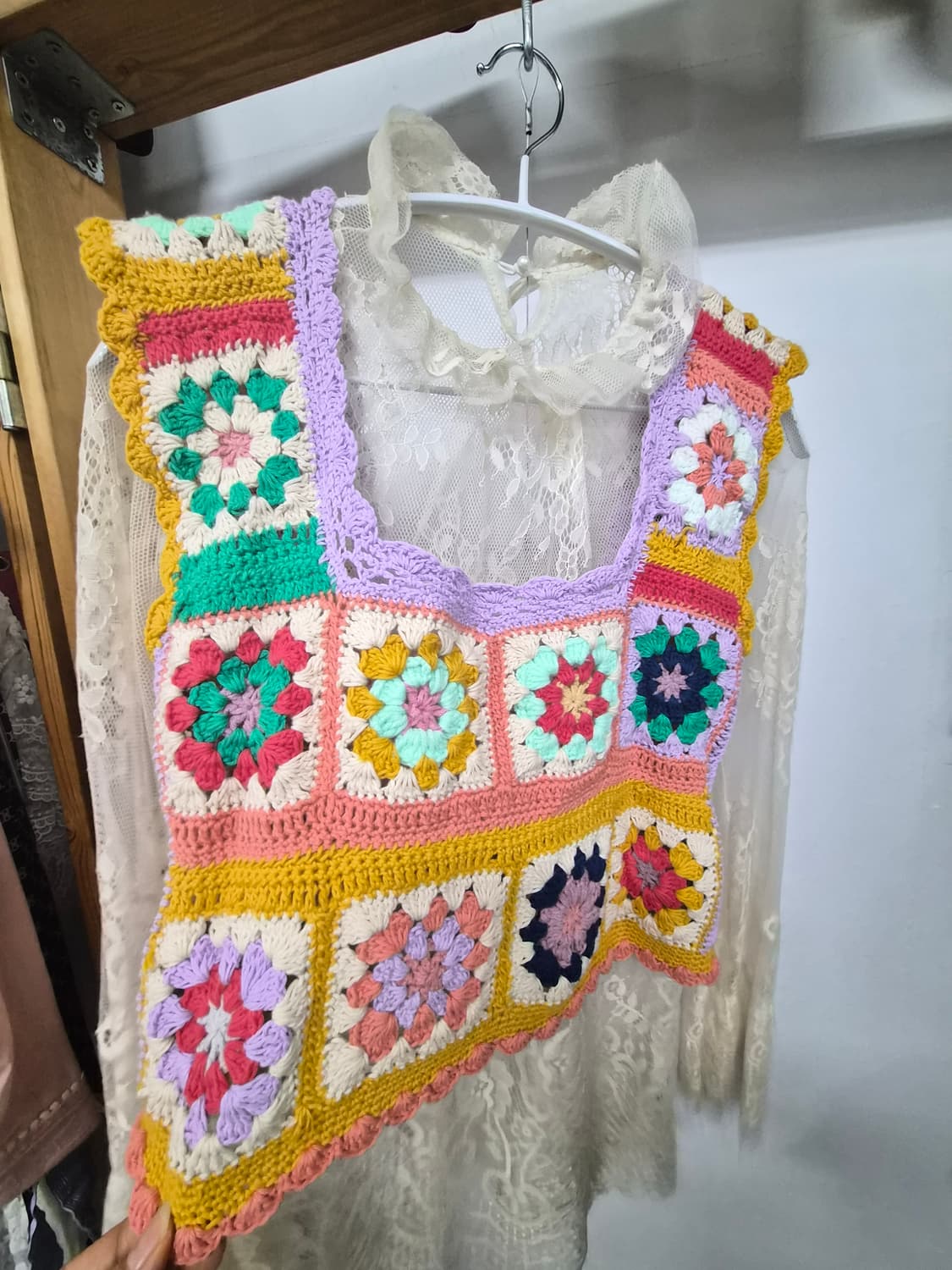 오일릴리 핸드  크로셰 니트 베스트 상품이미지2