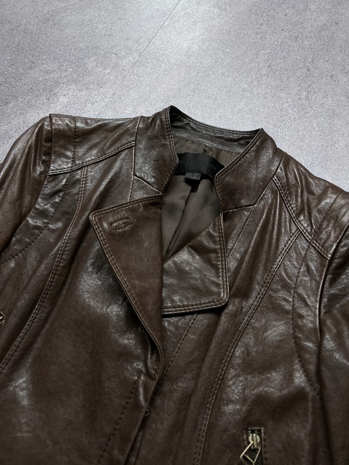 질 스튜어트 비대칭 레더 자켓 상품이미지4