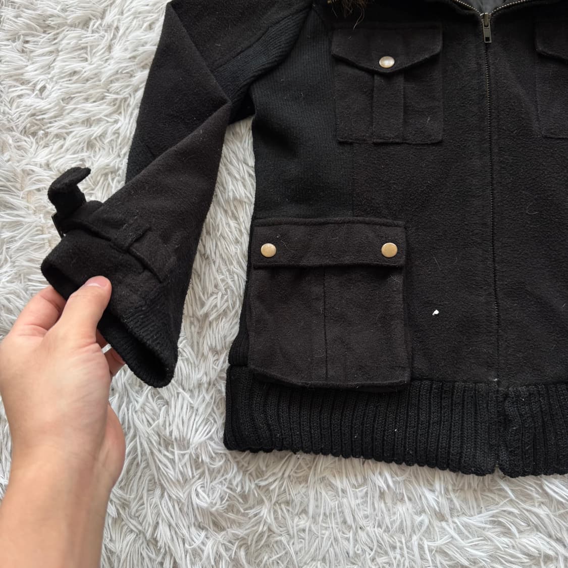 CHIC 일본빈티지 y2k 펄 후드 점퍼 y2k후드집업 F 44 상품이미지5