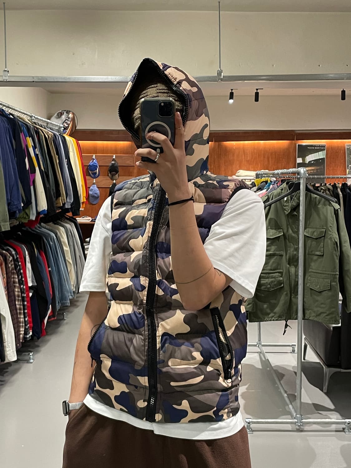 카모플라주 패딩 조끼   상품이미지6