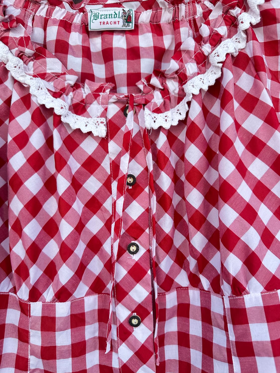 Brandl Tracht 체크 블라우스 상품이미지5