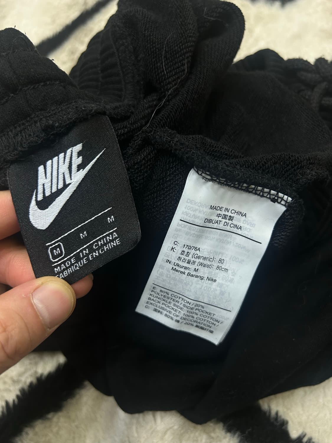 [M]나이키 더블 스우시 조거 트레이닝 팬츠/블랙 상품이미지5