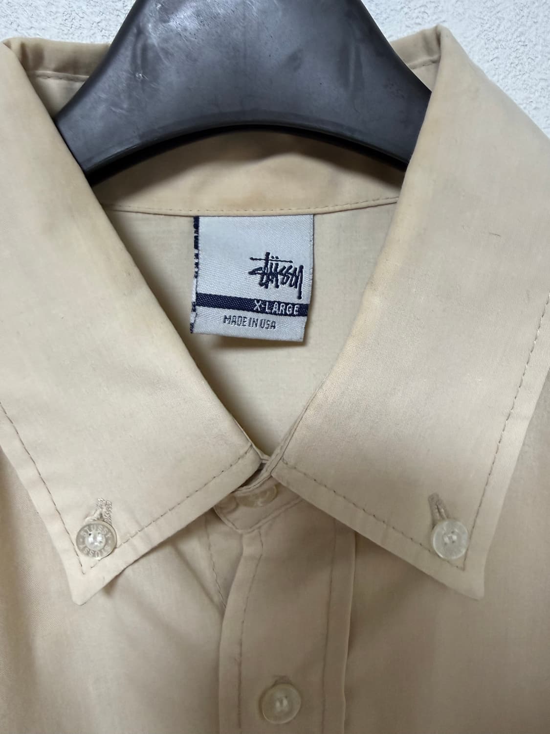 [STUSSY] 90s 스투시 베이지 반팔 셔츠 상품이미지6