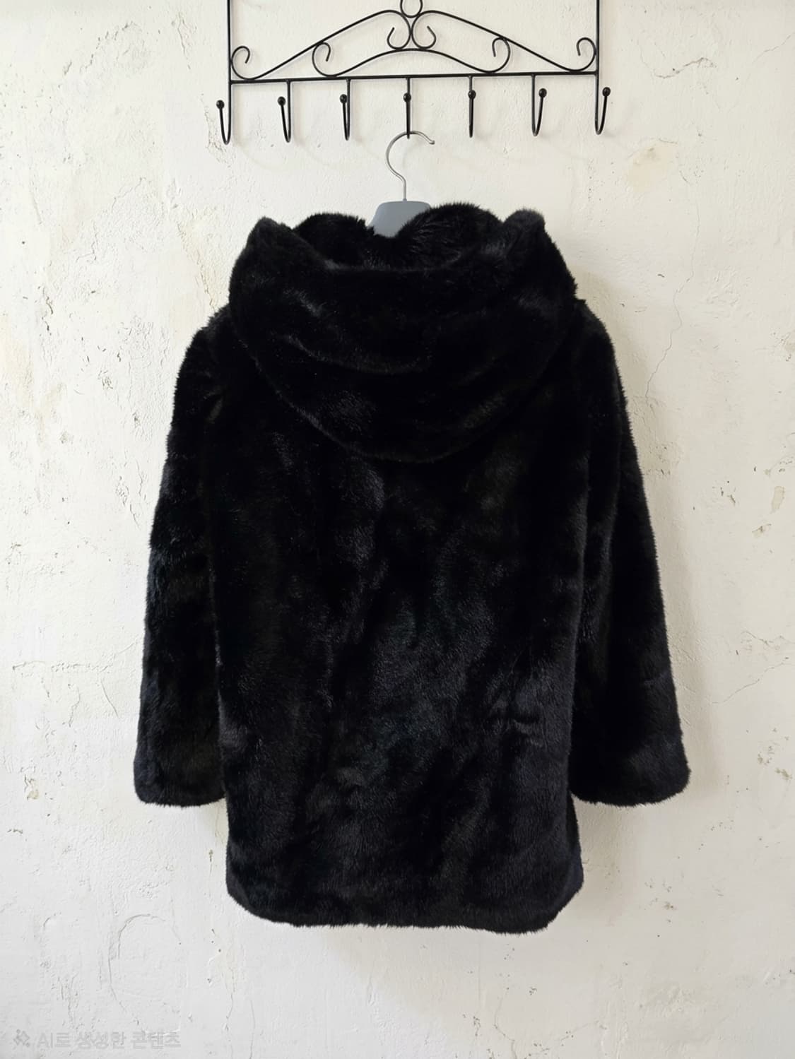 ZARA 후드 인조 퍼 자켓 XS 상품이미지2