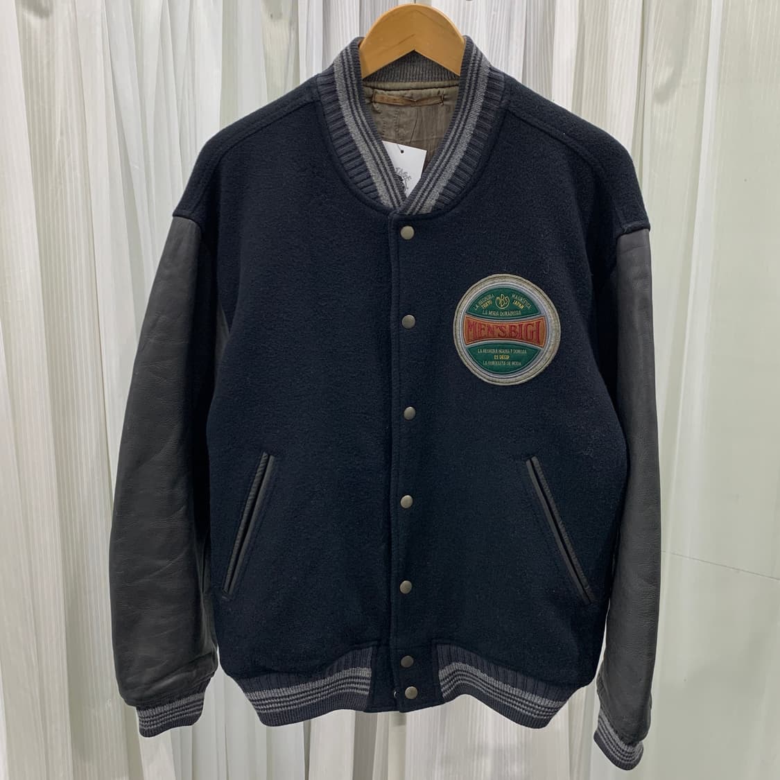 멘즈비기 MEN'S BIGI 울 레더 바시티 자켓 1678 상품이미지1