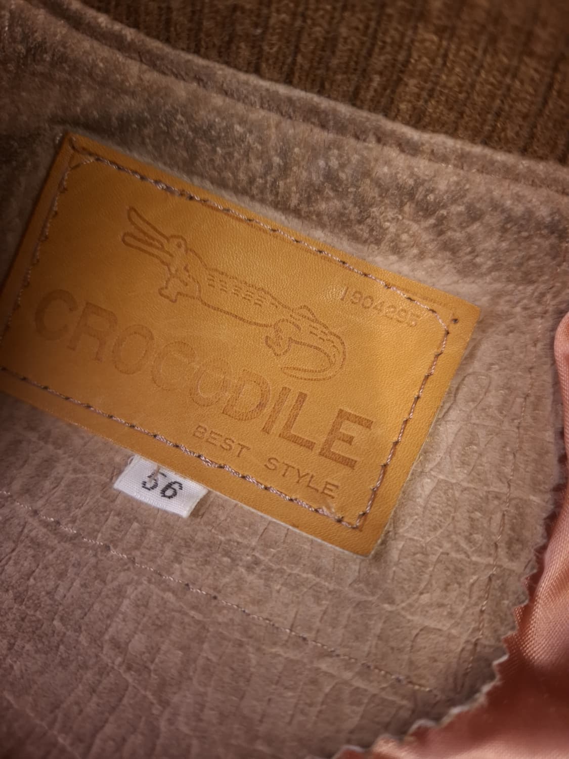 90's 크로커다일  빈티지 리얼레더 봄버자켓 상품이미지2