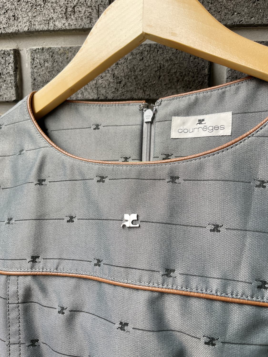 00s Courreges 꾸레쥬 로고 패턴 원피스 상품이미지1