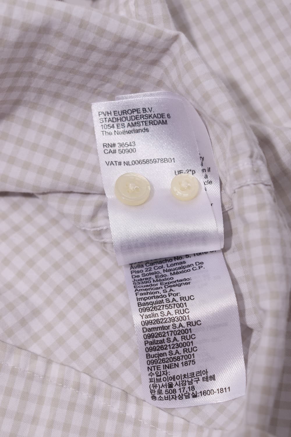 DKNY 깅엄 체크 셔츠 size L 상품이미지6