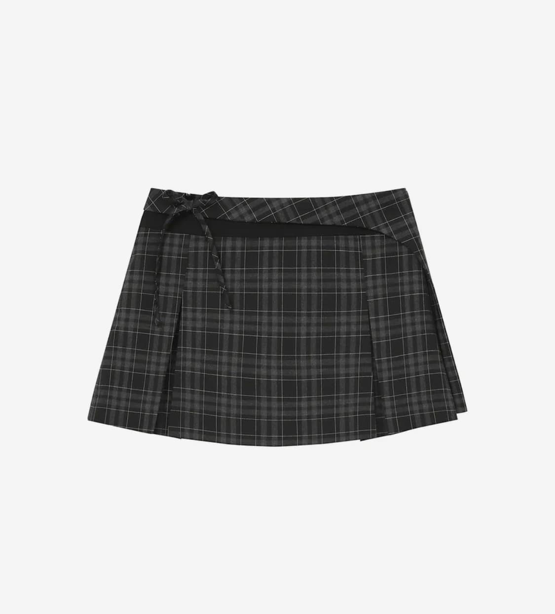 미세키서울 체크 블랙 스커트 상품이미지2
