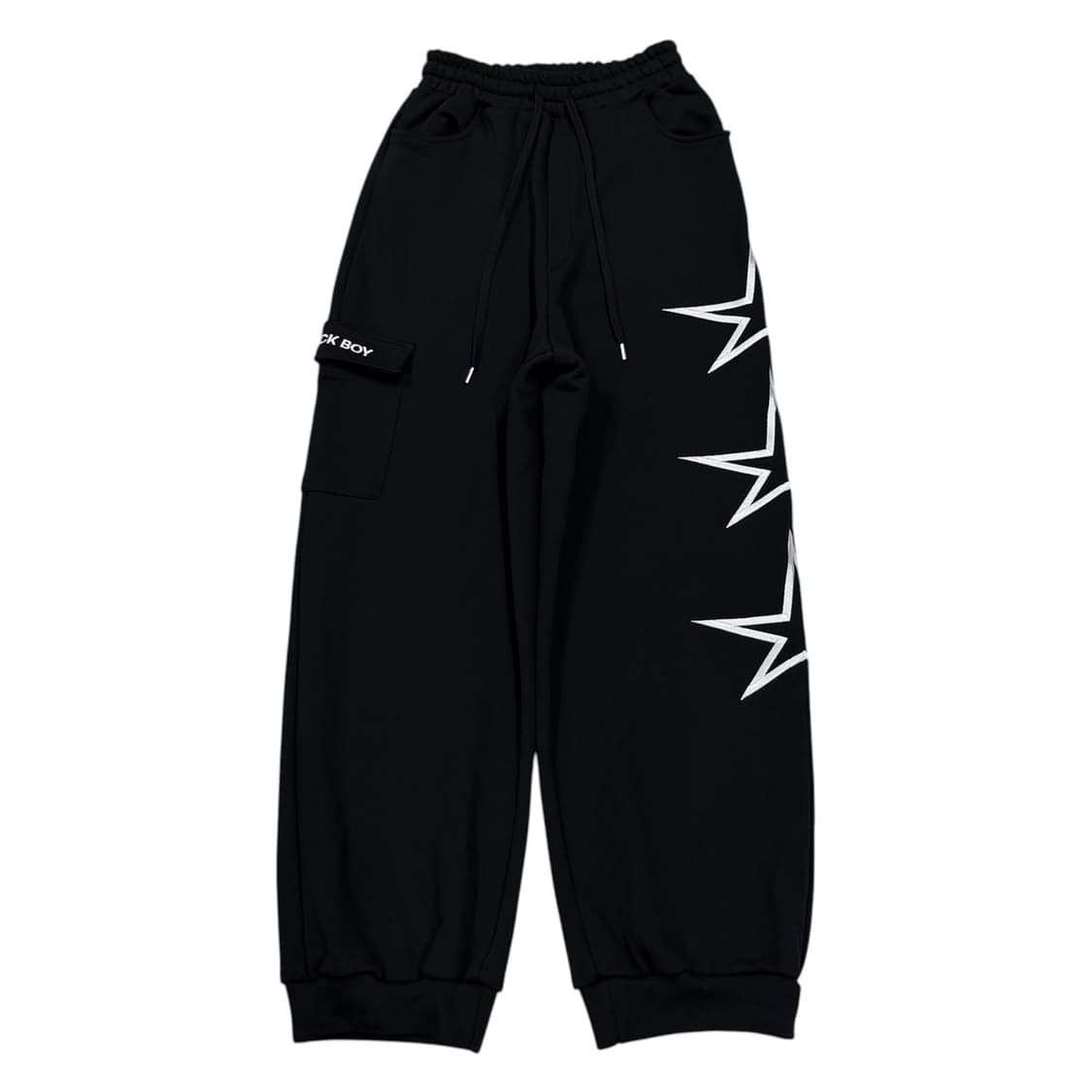 퍽보이 별 스타 스웻 팬츠 바지 블랙 상품이미지1
