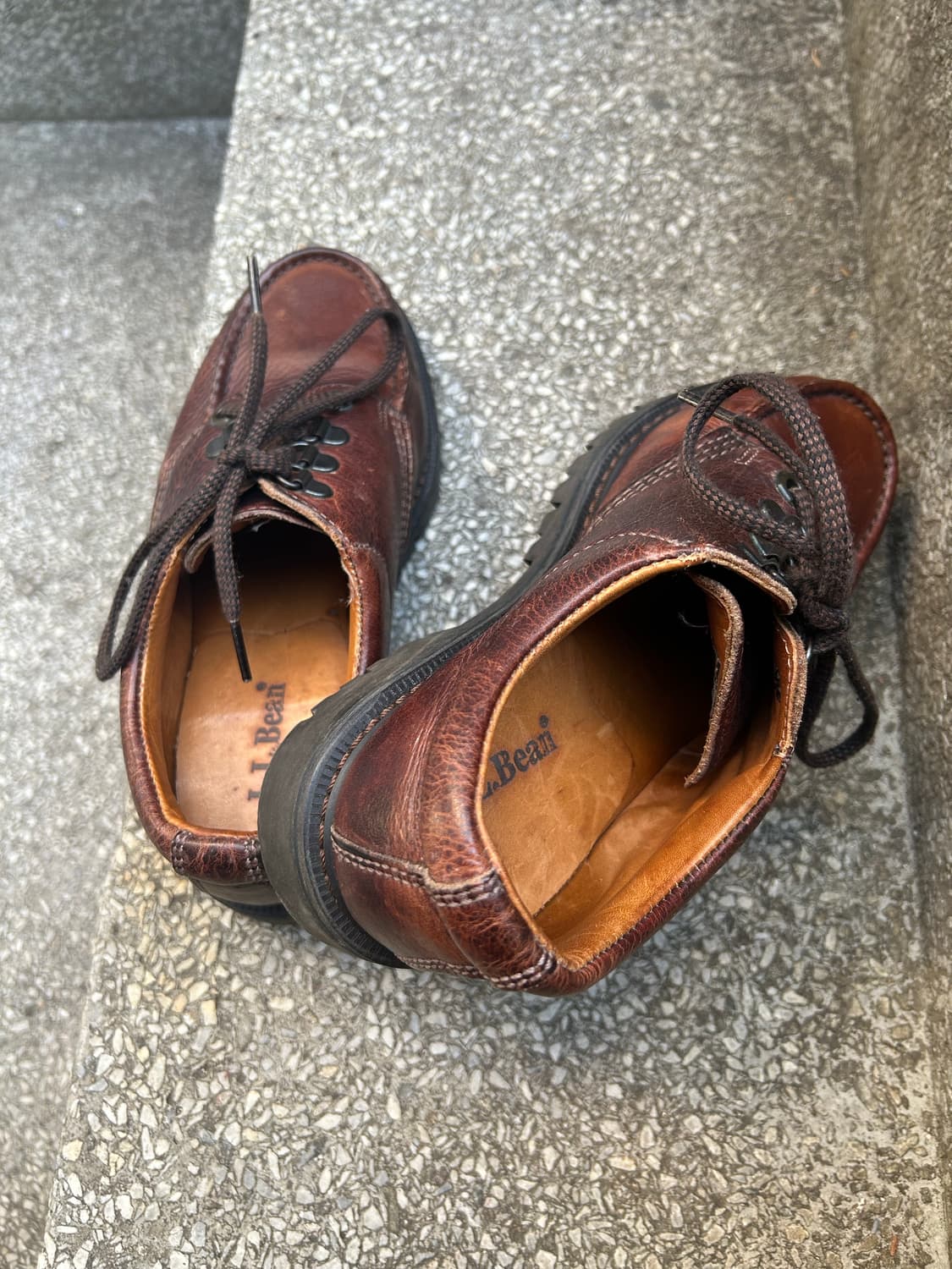 2000s 엘엘빈 브라운 레더 레이스업 부츠 상품이미지4