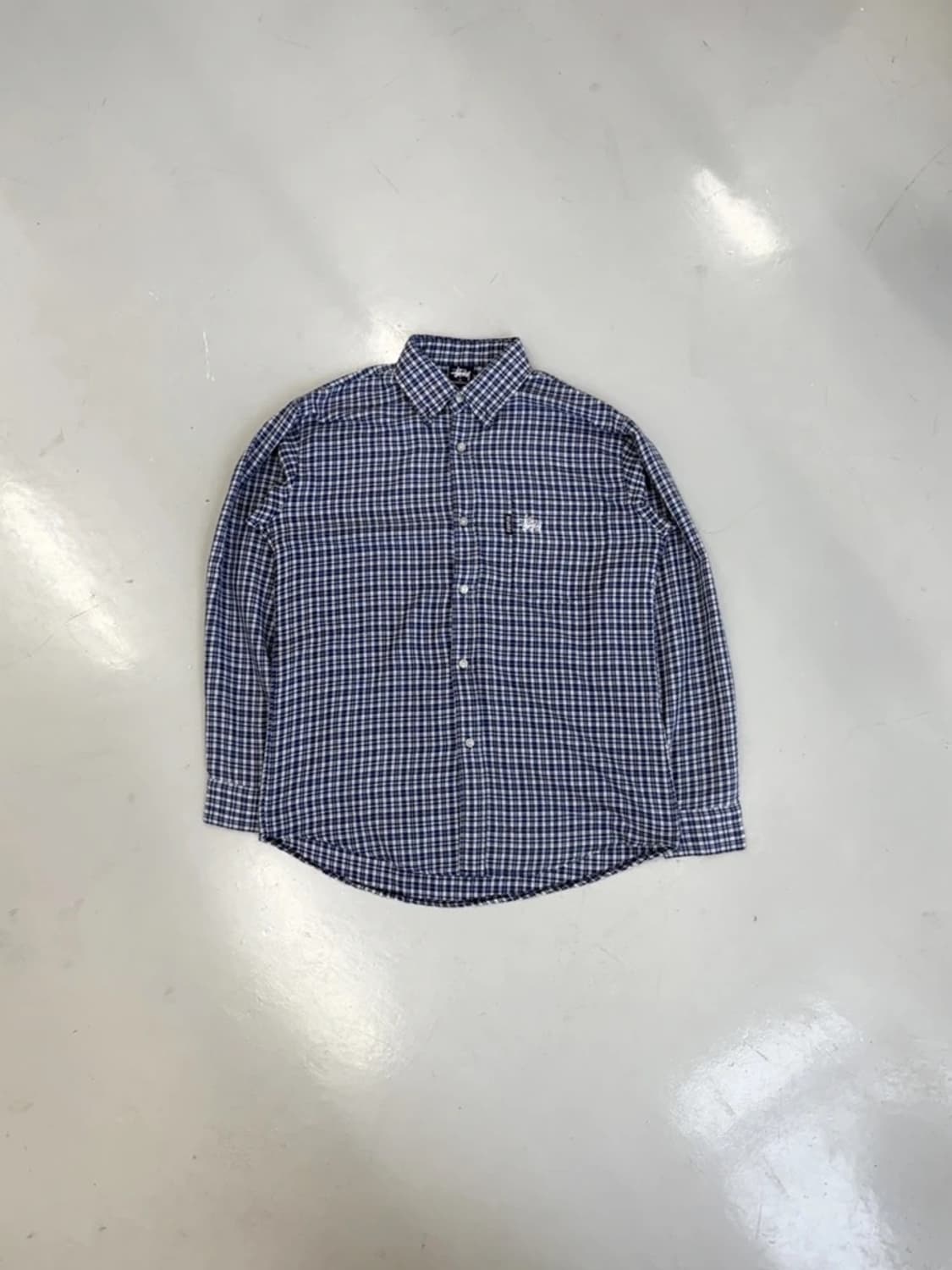 90’s Late Stussy Basic Check Shirt 상품이미지4