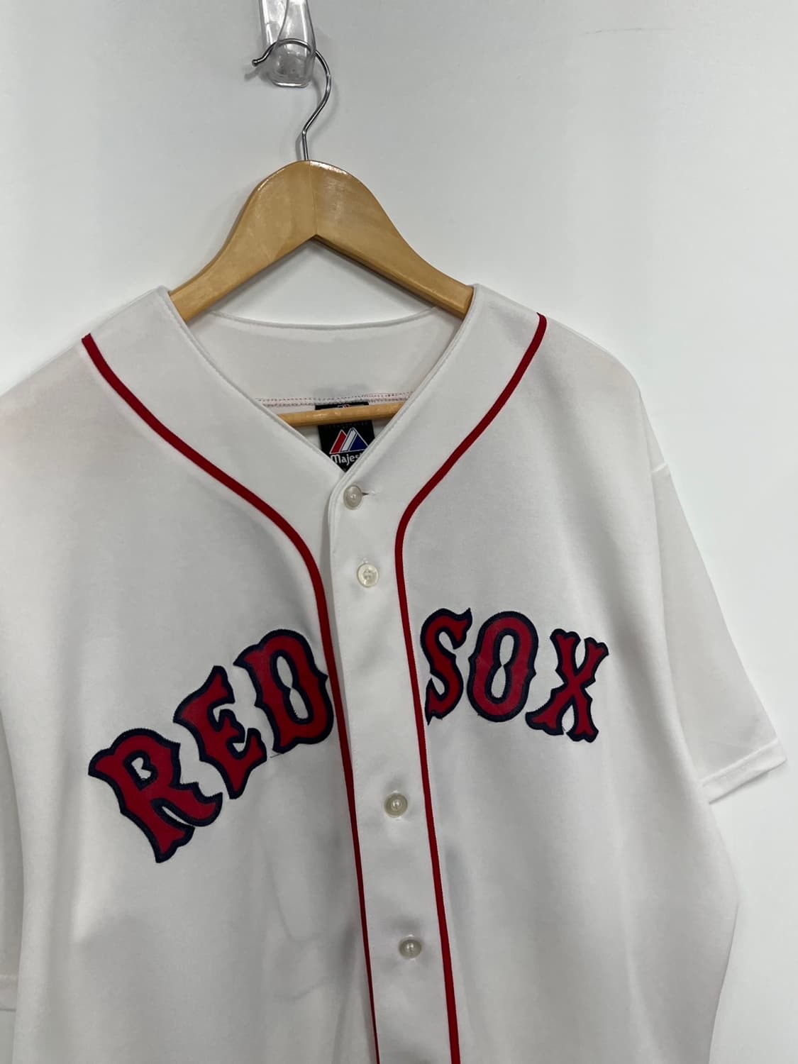 마제스틱 레드삭스 케빈 유킬리스 마킹 유니폼 반팔 져지 상품이미지2