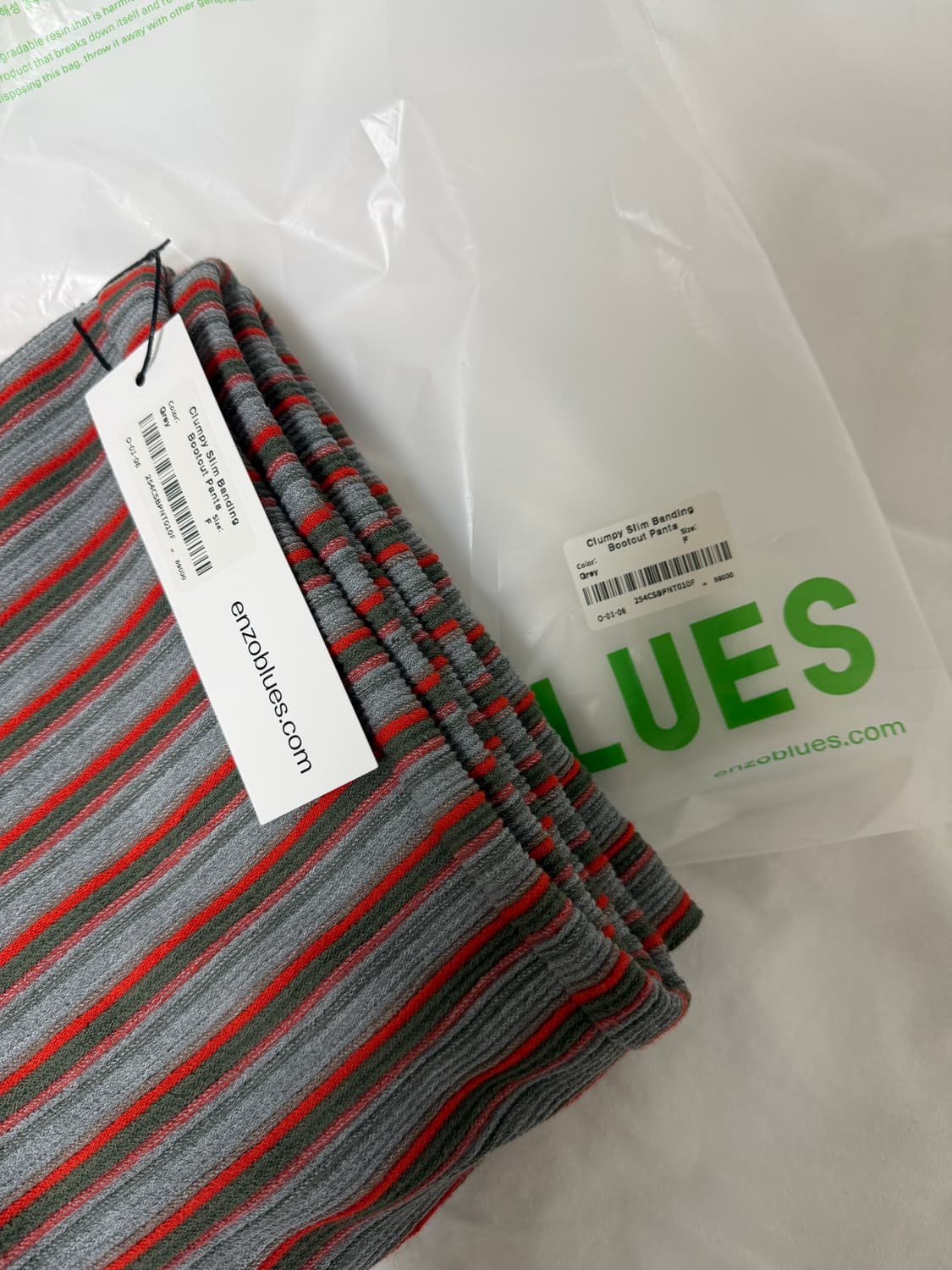 엔조블루스 클럼피 슬림 밴딩 부츠컷 팬츠 상품이미지5