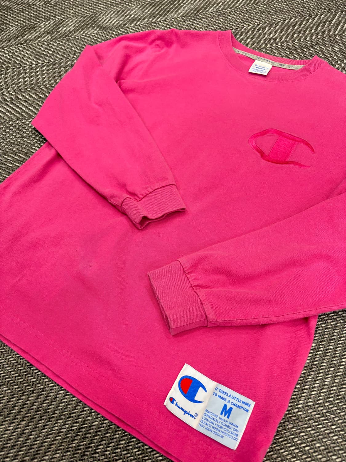 챔피온 긴팔슬리브 핑크m 상품이미지3