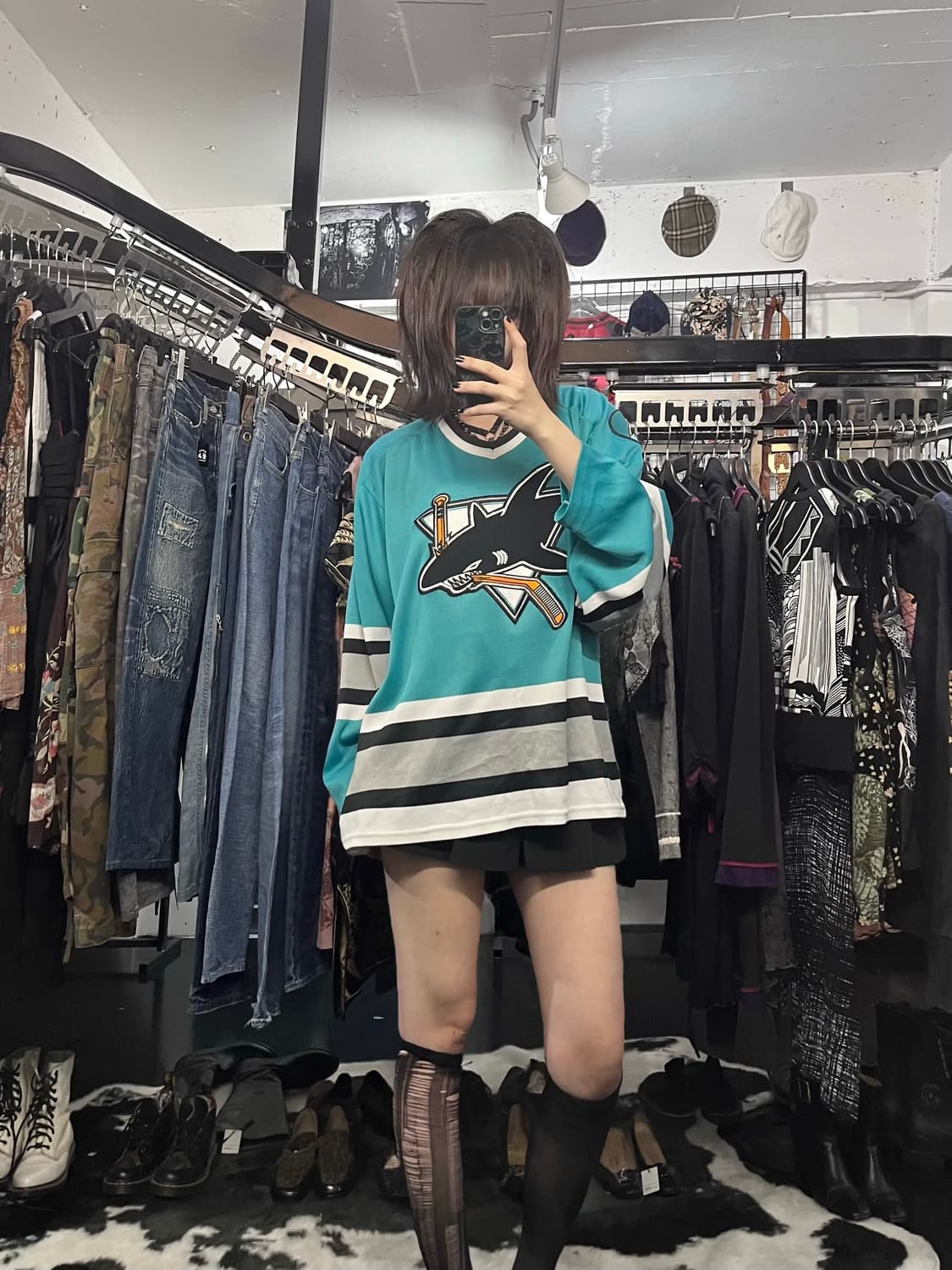 상어 패치 스포티 롱슬리브 상품이미지1
