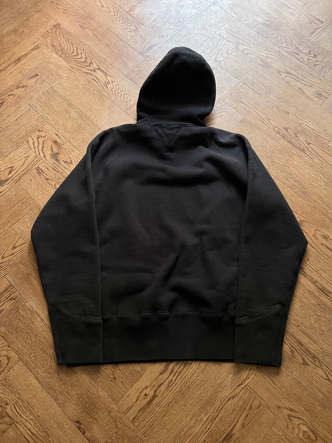 [XL]BEAMS X 루프휠러 재팬메이드 블랙 후드 티셔츠 상품이미지7