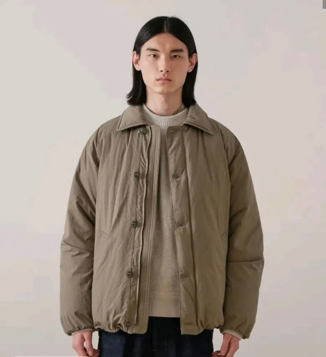 스티븐알란 stevenalan 덕더운 카라패딩 올리브 L 상품이미지2