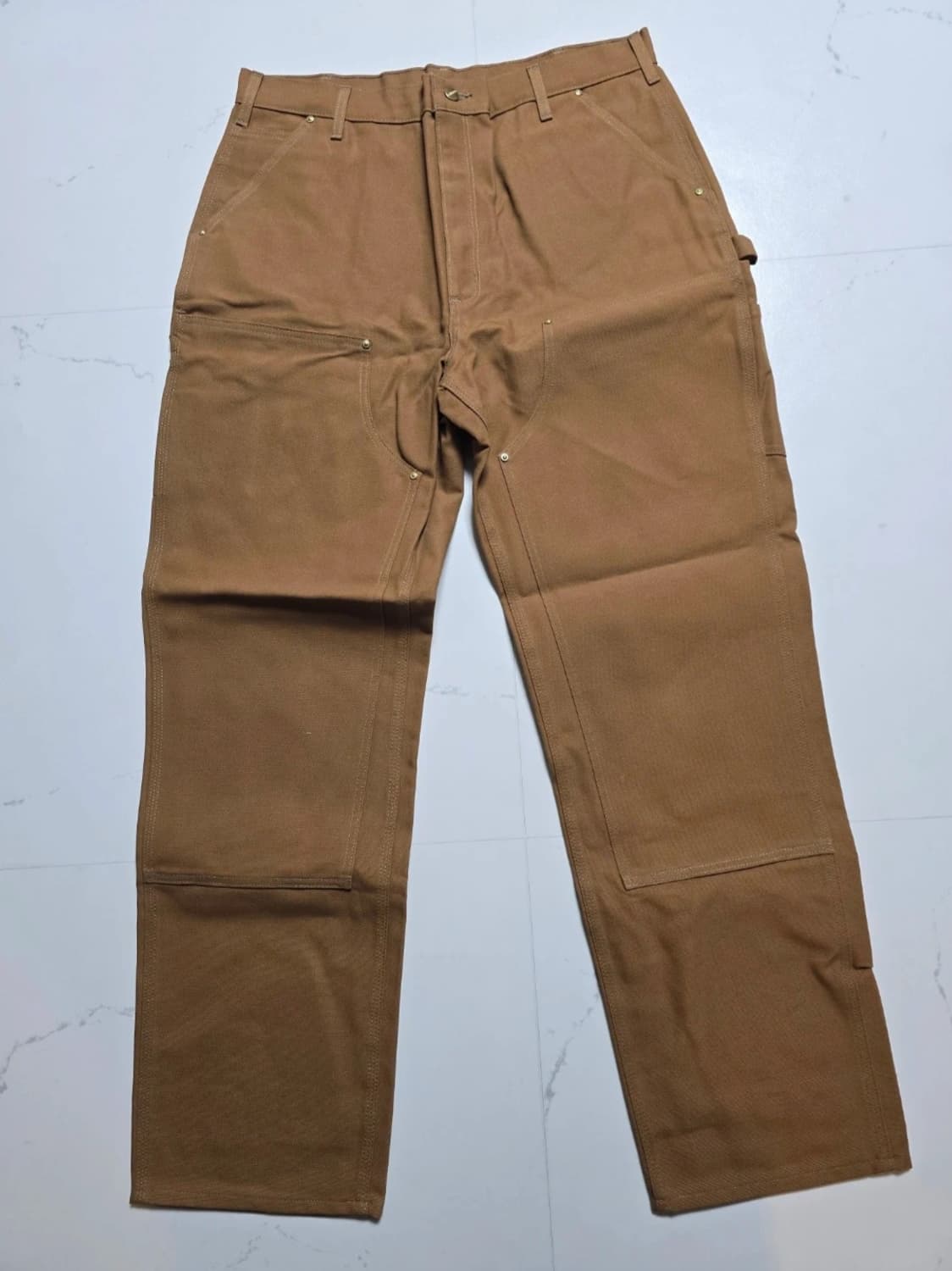 칼하트 더블니 B-01 브라운 38X34 상품이미지1