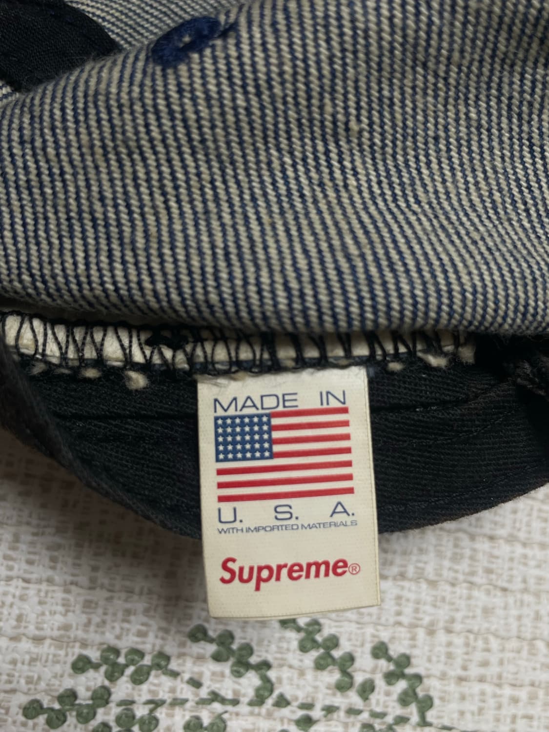 25FW 슈프림 워시드 치노 트윌 캠프캡 데님 상품이미지5