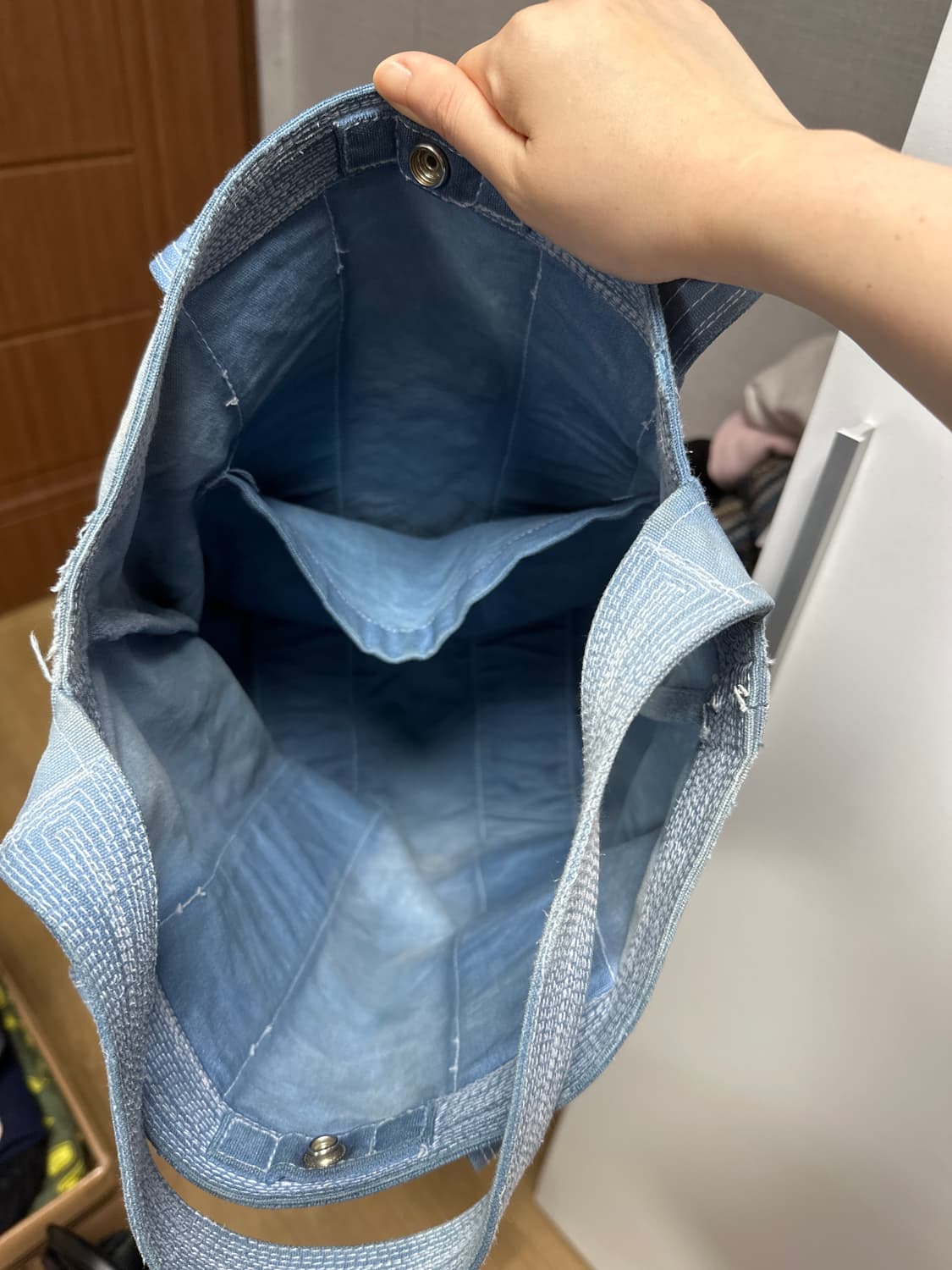 일본 빈티지 청 워싱 백 상품이미지3