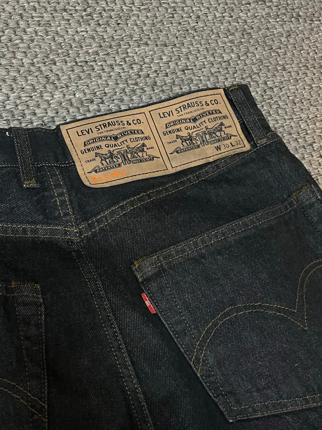 리바이스 빔즈 Levis beams Black Rinse denim  상품이미지5