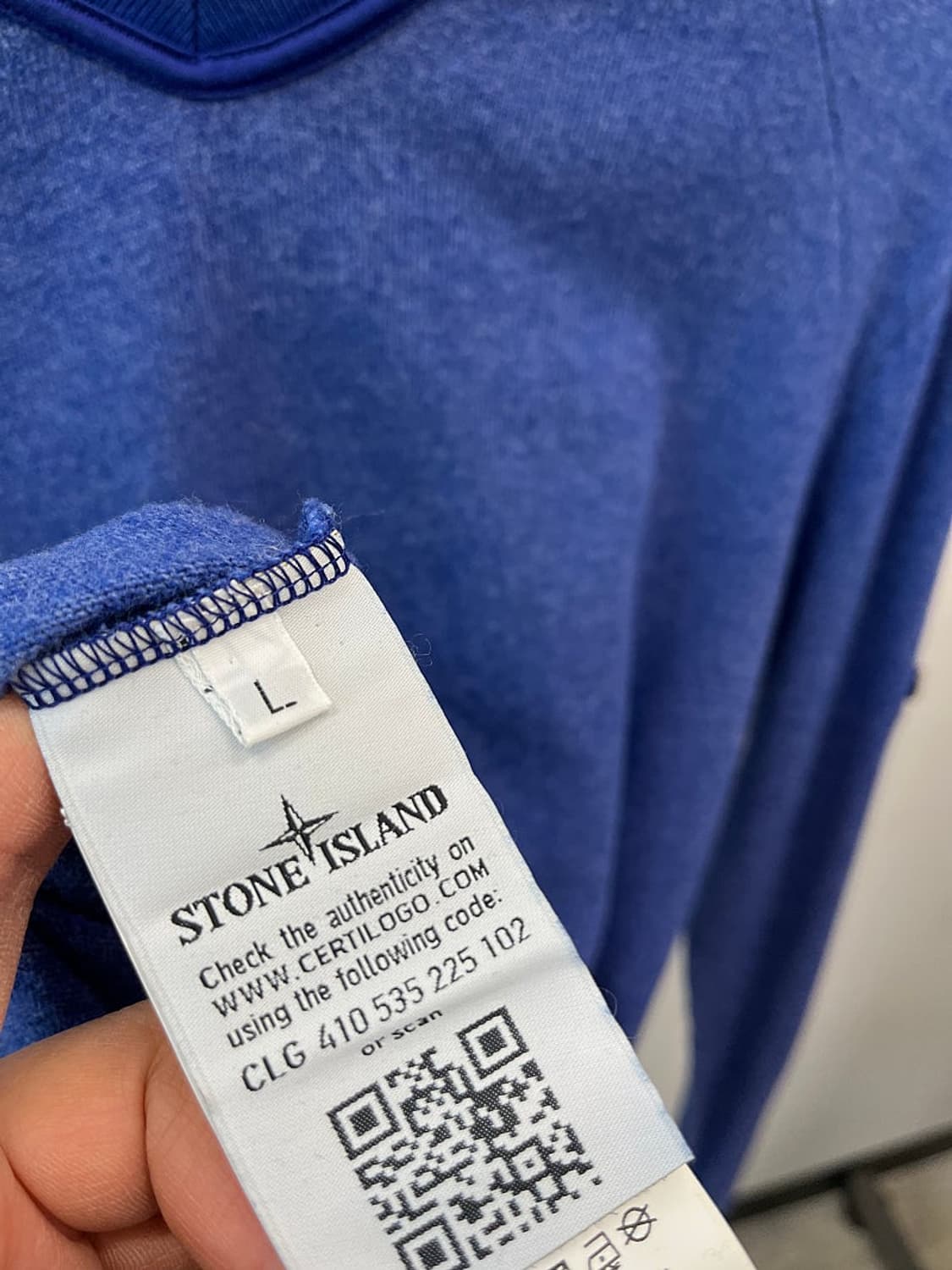 100-105) 스톤아일랜드 블루 코튼니트  상품이미지6