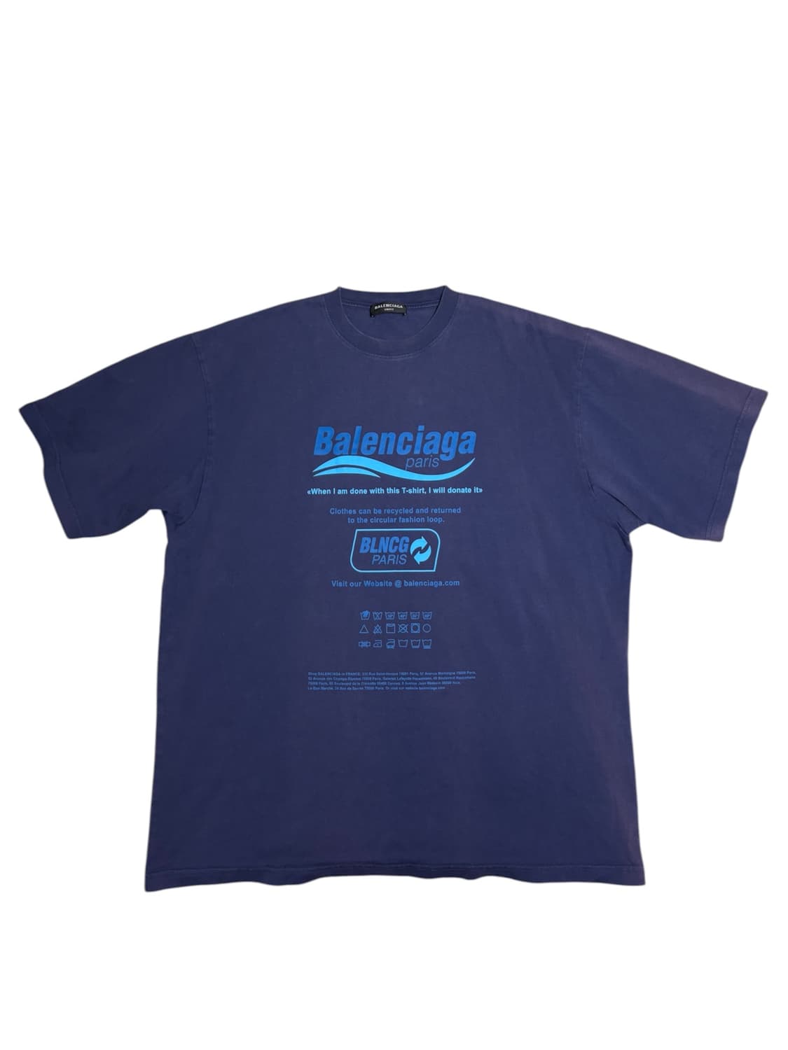 [정품] 발렌시아가 드라이 클리닝 박시 티셔츠 S 상품이미지1