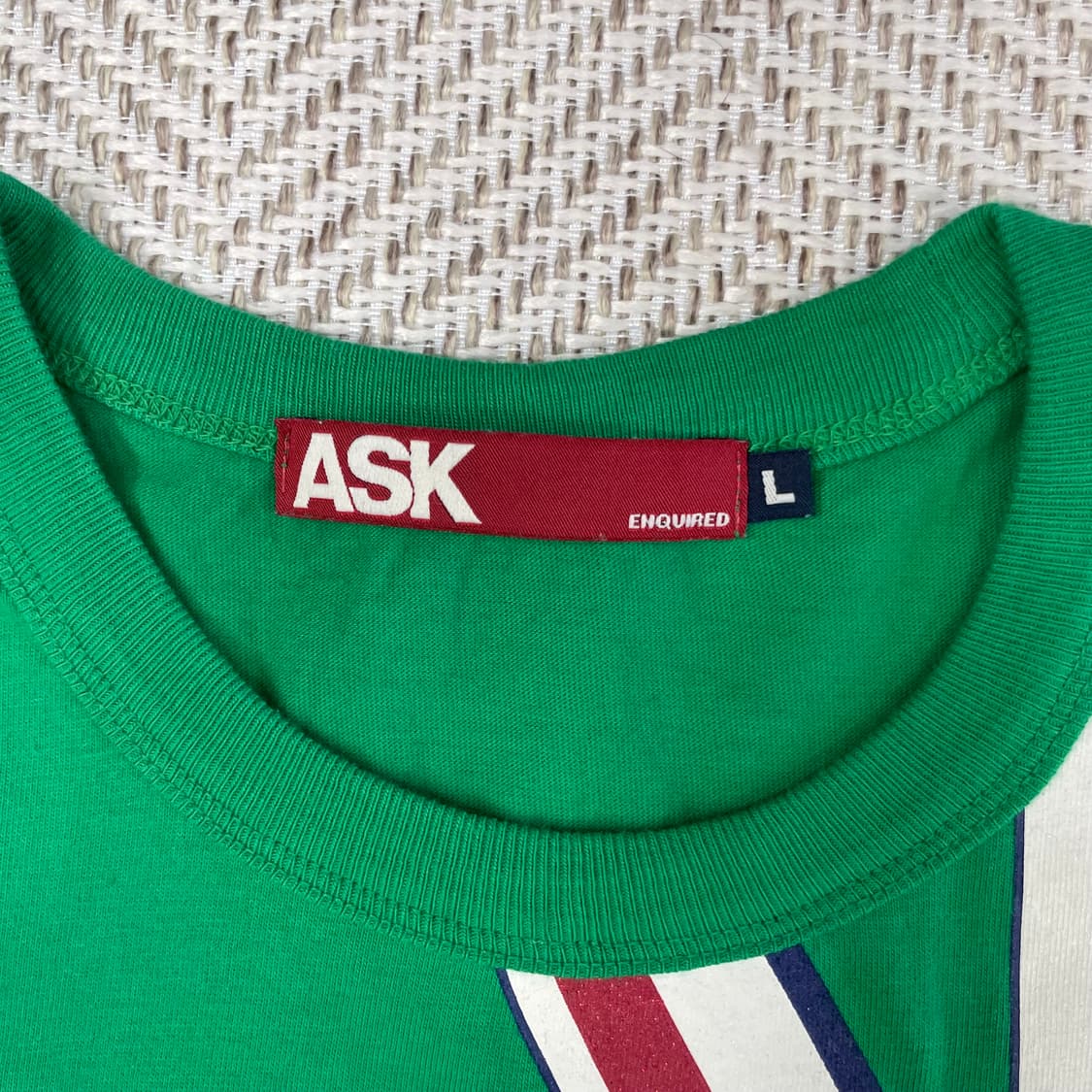 ASK 영국 국기 그린 반팔티 L 상품이미지3